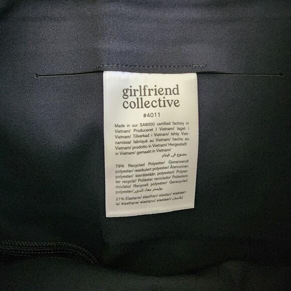 NEW Girlfriend Collective Women's Black High-Waisted Biker Shorts - Picture 9 of 10